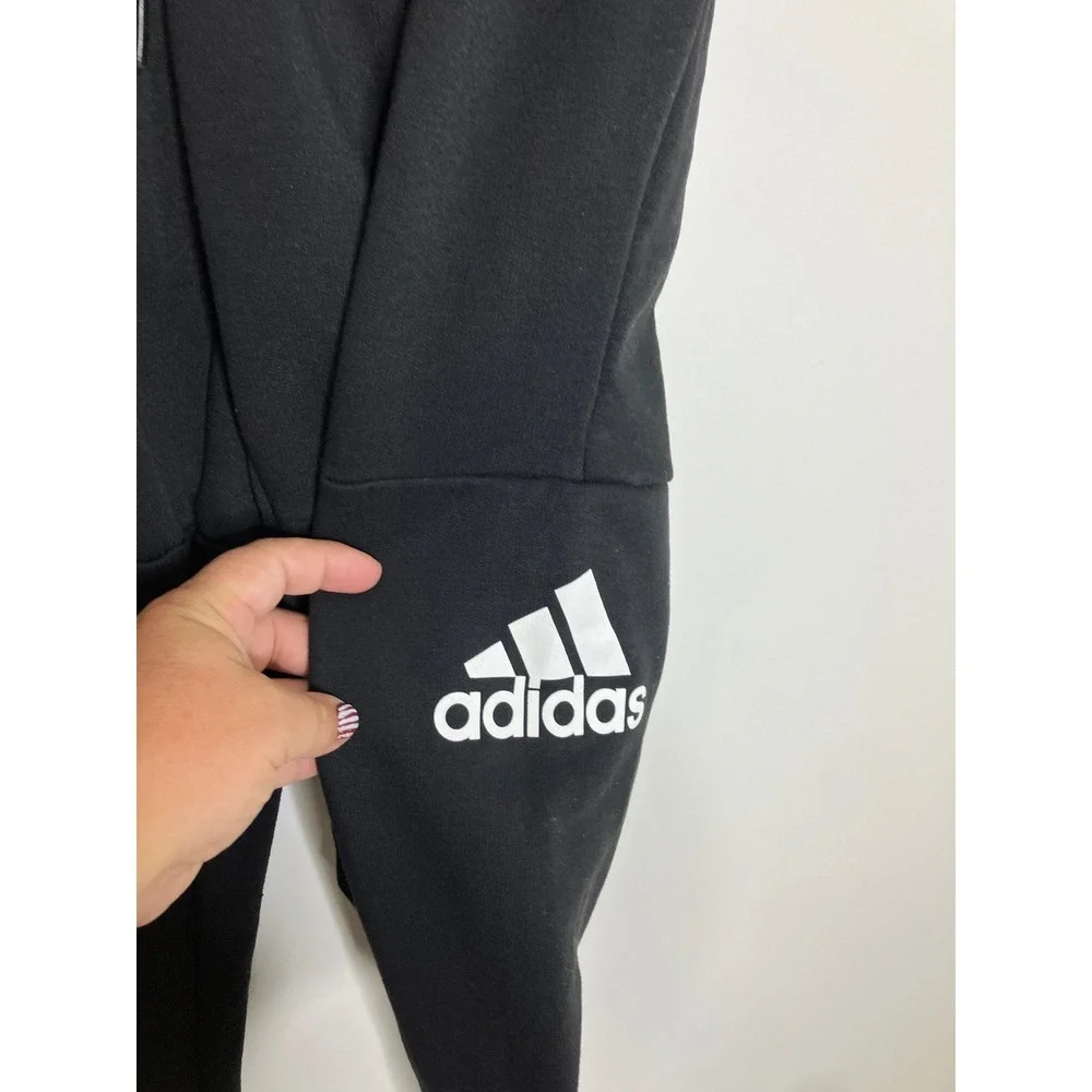 Adidas Joggers Mens Large Black Excellent Primegreen Fleece Sweatpants